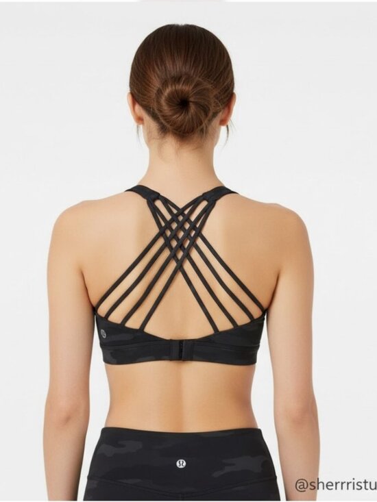 lululemon athletica Other - Lululemon Free To Be Wild Sports Yoga Bra A/B Cup Incognito Camo Grey 6